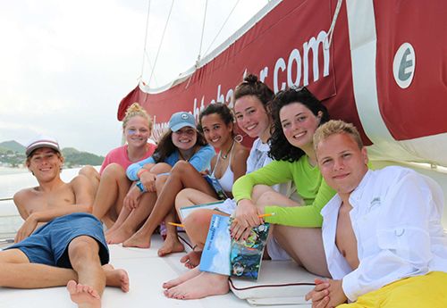 Teens on Broadreach Caribbean sailboat adventure