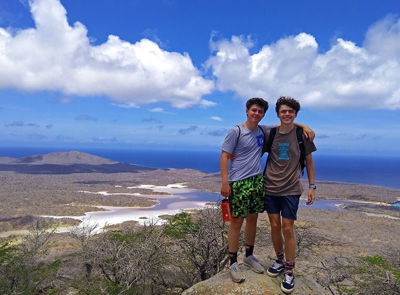 Teens hiking in Bonaire on great adventures program