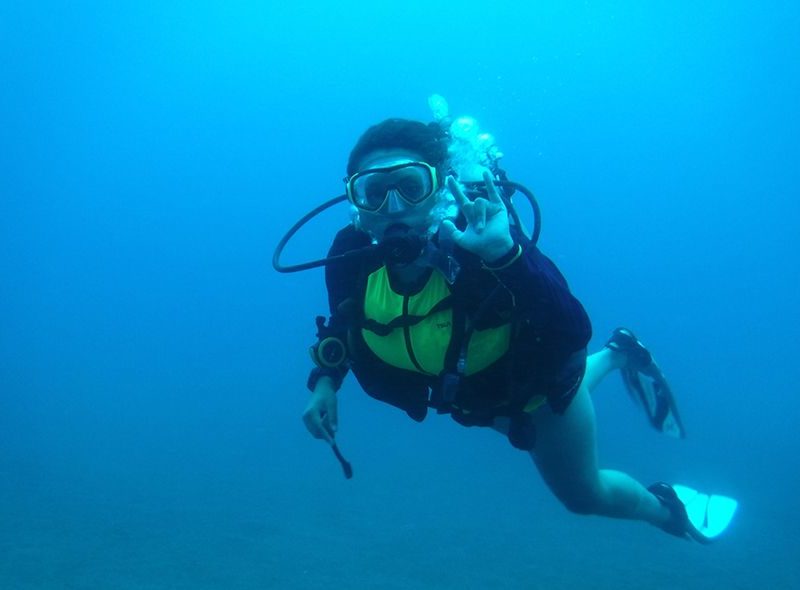 Diver on Broadreach marine biology program for teens