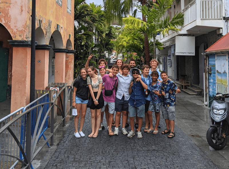 Middle school students explore St. Barth's on scuba and sailing camp