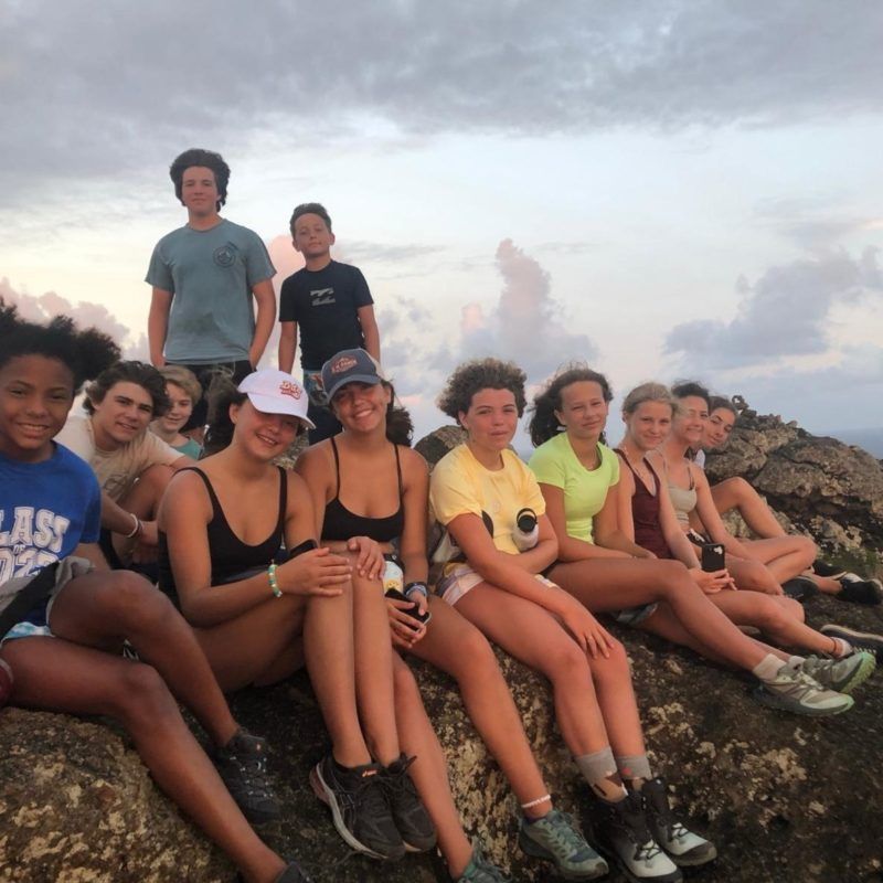 Group of teens explore Caribbean island on sailing summer program