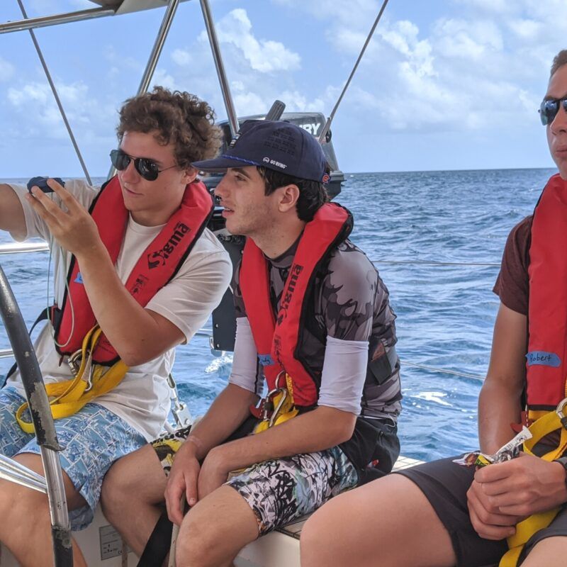 Teen high school students on advanced sailing voyage