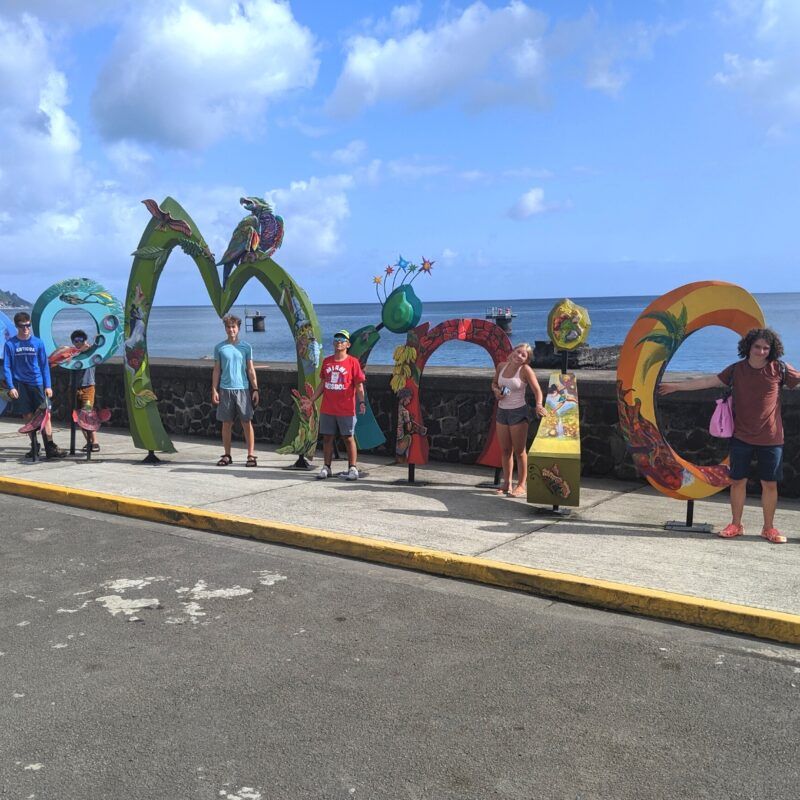 Advanced sailing students in Dominica on summer sailing program