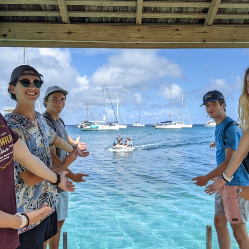 High school students on advanced sailing voyage