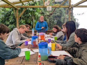 high school students learning biology in Ecuador group photo